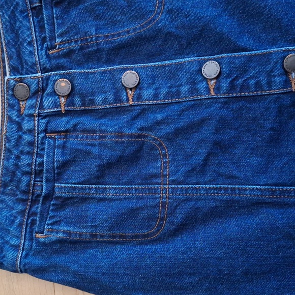 TOPSHOP MOTO Denim Mini Skirt - Picture 4 of 9